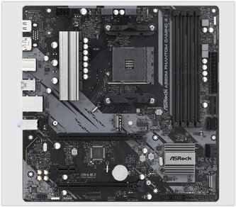 ASRock A520M PHANTOM GAMING 4 (AM4, amd A520, mATX, 4xDDR4 4733+, HDMI + DPort)