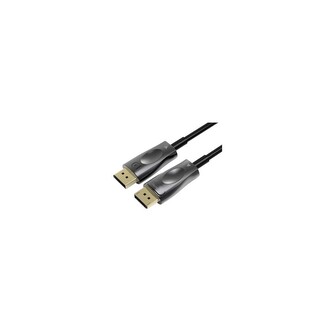 PremiumCord Optický DisplayPort 1.4 přípojný kabel M/M, zlacené konekt. 30m