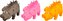 Flamingo Hračka latexové prase pro psy 10cm