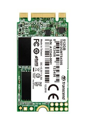 Transcend MTS430S 1TB SSD disk M.2, 2242 SATA III 6Gb s (3D TLC), 560MB s R, 500MB s W
