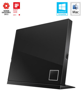 ASUS BLU-RAY Combo SBC-06D2X-U, External, black, USB, (Cyberlink Power2Go 8)