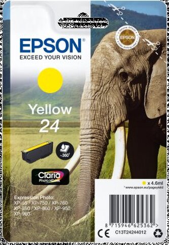Epson Singlepack Yellow 24 Claria Photo HD Ink C13T24244012 - originální