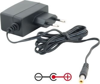 Napájecí adaptér univerzální 6V 2A 12W konektor 5,5mm x 2,1mm plus pól uprostřed