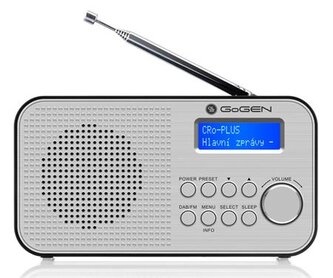 GoGEN GOGDAB300N - Radiopřijímač DAB+ DAB 300 N, stříbrný