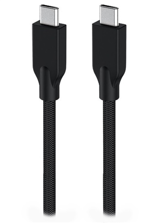 Genius nabíjecí kabel ACC-C2CC-3A, 100cm, USB-C na USB-C, 3A, PD60W, opletený, černý