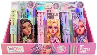 Zestaw 2 długopisów "Puzzle" - 70 liter WoW Generation, Kids
