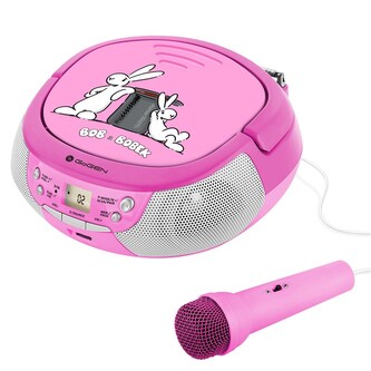 GoGEN Radiopřijímač s CD Bob a Bobek PŘEHRÁVAČ, růžový