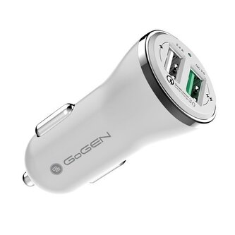 GoGEN Nabíječka do auta, qualcomm Quick Charge 3.0, vstupní napětí 12/24 V, 2 x USB výstup: USB 1 5V/2,4A GoGEN Nabíječka do auta, qualcomm Quick Charge 3.0, vstupní napětí 12/24 V, 2 x USB výstup: USB 1 5V/2,4A