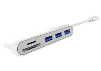 PremiumCord 5G SuperSpeed USB3.1 Typ-C hub 3x USB3.0 + čtečka SD karet