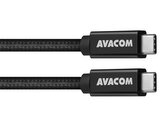 Datový a nabíjecí kabel USB Type-C - USB Type-C, 100cm, 100W E-Mark, černý