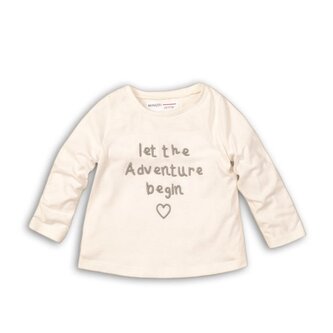 Tričko dívčí s dlouhým rukávem s aplikací, Minoti, TRAVELLER 10, bílá - 98/104