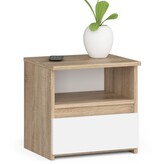 Noční stolek CL1 40 cm dub sonoma/bílý