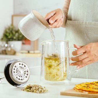 konvice 0,60l ACER 2stěnná, COFFEE MAKER, sklo+plast