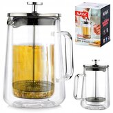 konvice 1,00l ACER 2stěnná, COFFEE MAKER, sklo+plast