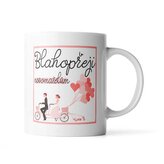 Hrnek Blahopřeji novomanželům: 890 ml