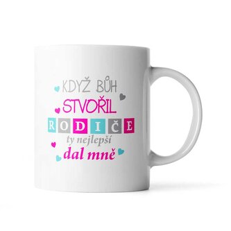 Hrnek Když Bůh stvořil rodiče: 890 ml
