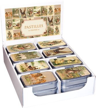 Pastilky v plechové dóze Easter Collage