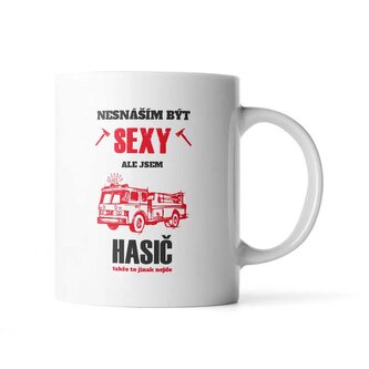 Hrnek Nesnáším být sexy, ale jsem hasič: 890 ml