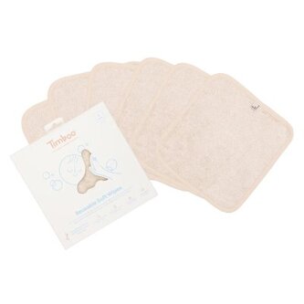 TIMBOO Opakovaně použitelné měkké ubrousky 6 ks Frosted Almond