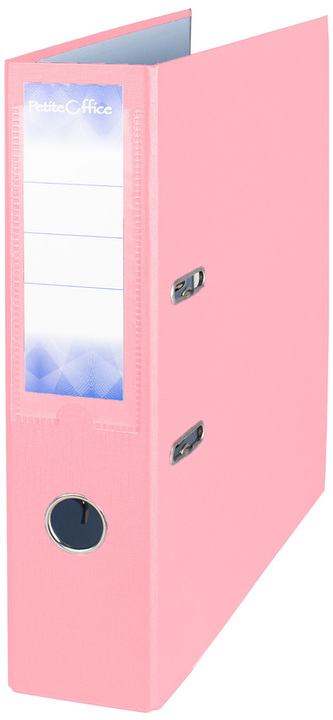 Segregator A4 75mm mech. dźwig. różowy pastel, Petite Office