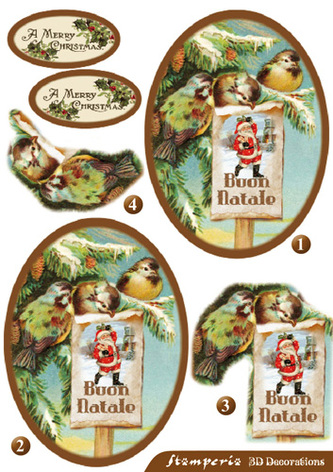 Papier do 3D ptaszki BN, Stamperia