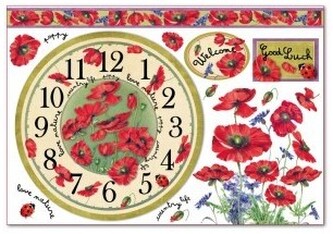 Papier ryżowy 48x33 zegarki/maki, Stamperia