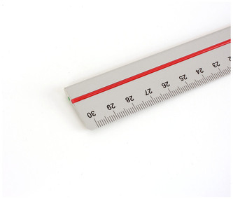 Linia 30cm AL. dwustronna, Leniar