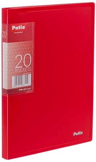 Album ofertowy A5 20 koszulek Clear Book czerwony, Patio