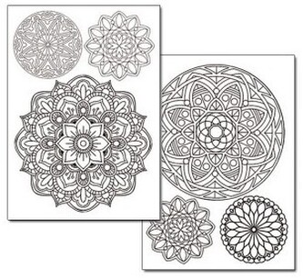 Papier do transferów 2ark A4 czar. Mandala, Stamperia