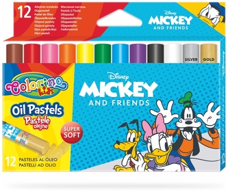 Pastele olejne 12-kol. trójkątne Disney Kids Mickey Colorino, Patio