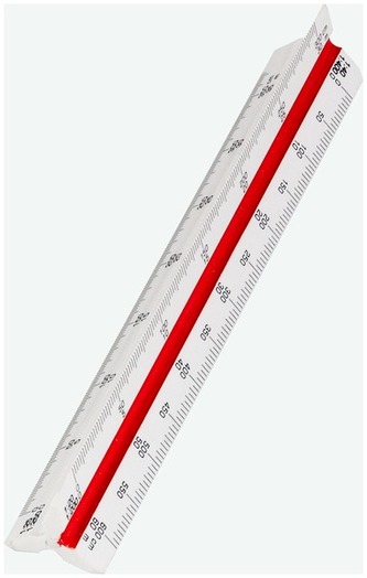 Linijka skalówka trójkątna 15 cm nr 12, Leniar
