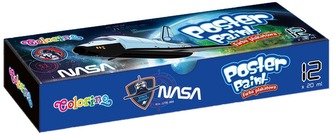 Farby plakatowe 12-kol. 20 ml Nasa, CoolPack Colorino, Patio Farby plakatowe 12-kol. 20 ml Nasa, CoolPack Colorino, Patio