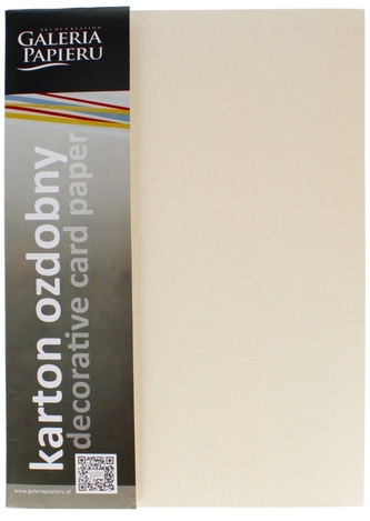 Karton ozdobny Holland kremowy op. 20szt. 230g/m2, Galeria Papieru