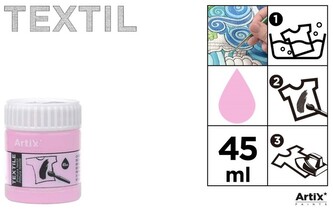 Farba do tkanin 45ml jasnofioletowa Artix PP651-10, Main Paper