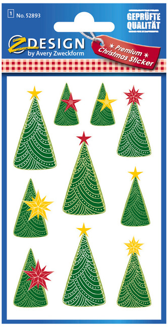 Naklejki foliowe - choinki, Avery