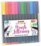 Flamastry 12-kol. Brush Lettering, Alpino