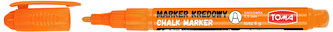 Marker kredowy z klipsem do czarnych tablic końc. 1.5 mm pomarańczowy 293-51, Toma