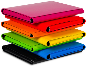 Teczka skrzydłowa z rzepem Caribic A4-4cm różowa VauPe