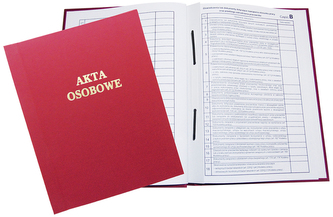 Akta osobowe ABCD oklejane z treścią bordo 339-031, Warta