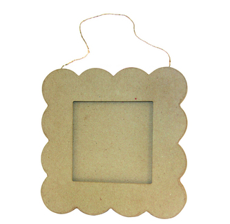 Ramka z brzegiem w kształcie falbanki 20 x 20 x 0.7 (wew.11 x 11) cm CD027 C, Decopatch