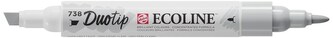 Marker dwustr. okr./ścięty Ecoline Duo Cold Grey Lt 738, Talens