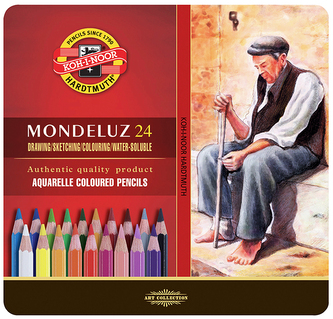 Kredki akwarelowe 24-kol. Mondeluz 3724 op. metalowe, Koh-I-Noor