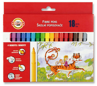 Flamastry 18-kol w op.kartonowym, Koh-I-Noor Flamastry 18-kol w op.kartonowym, Koh-I-Noor