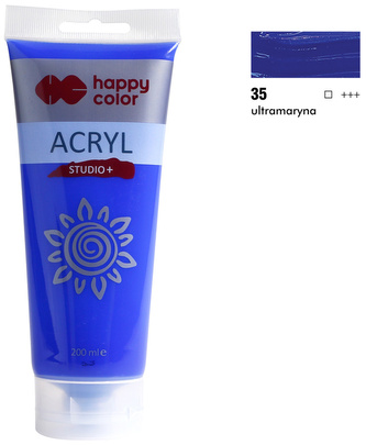 Farba akrylowa Studio 200ml, ultramaryna, Happy Color