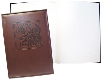 Złota księga 220 x 307 mm 144 k. TS brązowa 319-052, Warta