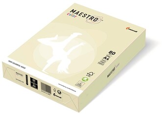 Papier ksero kolorowy A4 80g. 500 ark. waniliowy BE66, Maestro color
