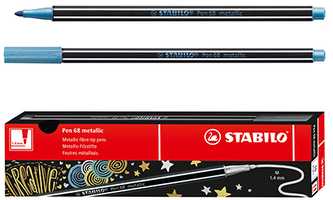 Pisak Pen 68/841 niebieski metaliczny, Stabilo