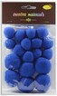Pompony poliestrowe niebieskie (25-40mm) ,18 szt, Galeria Hobby