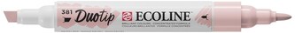 Marker dwustr. okr./ścięty Ecoline Duo Pastel Red 381, Talens