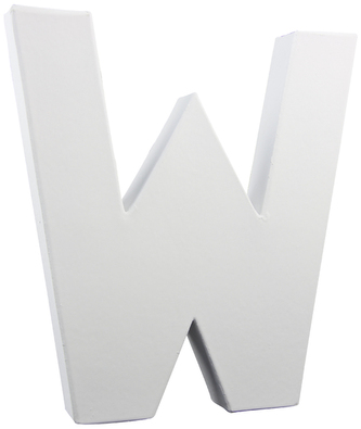 Litera 3D duża 20cm „W” AC722 C, Decopatch
